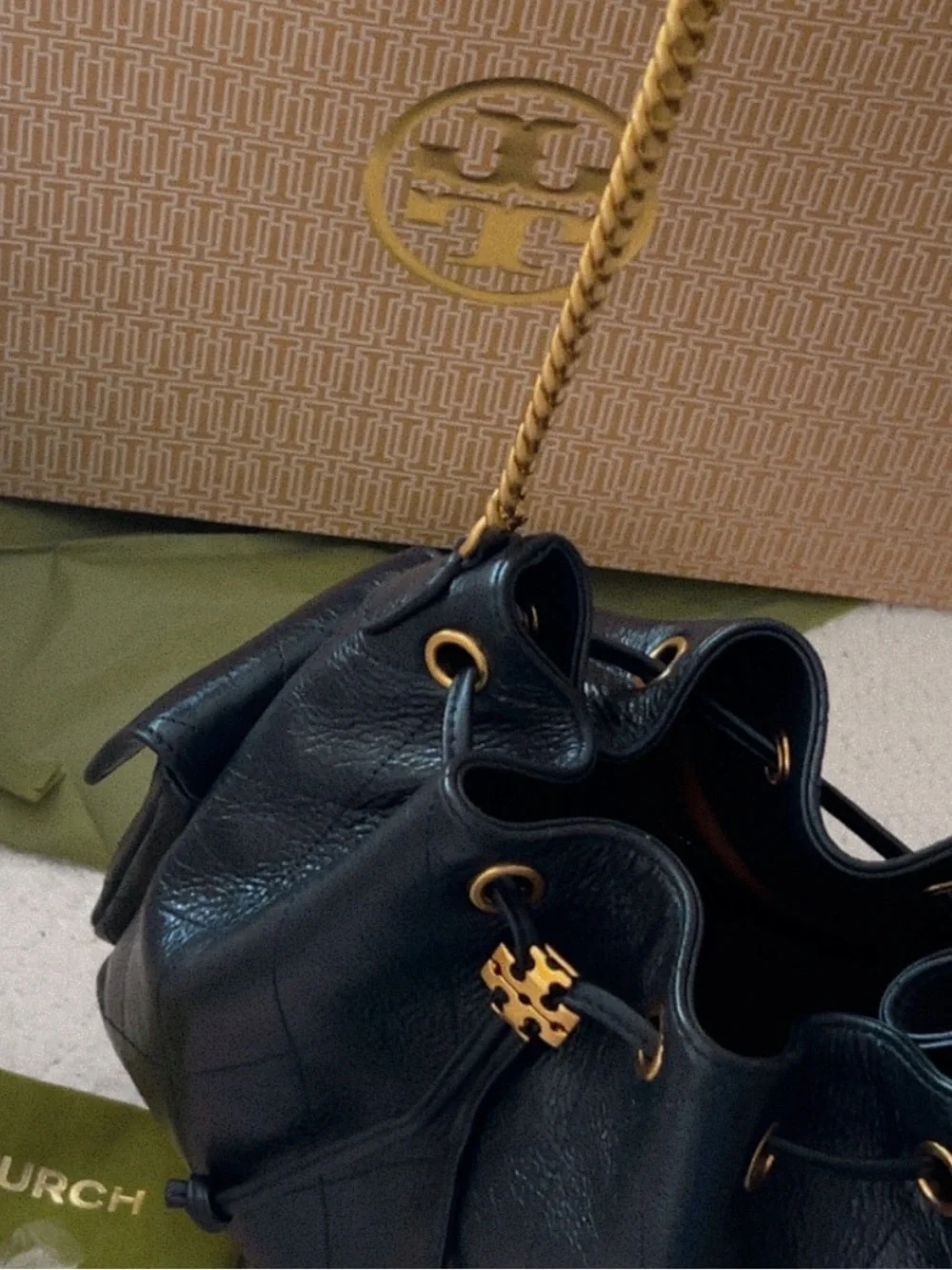 Tory Burch Charlie Bag in Black (Rare small version*!)